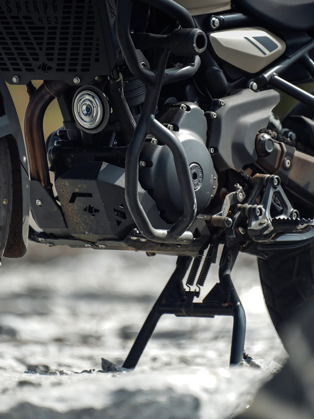 Himalayan 450 Vambrace Bash Plate Mild Steel