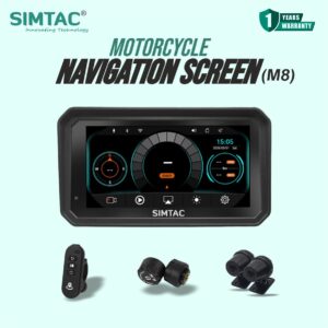 Simtac M8DT Quick Detachable Motorcycle GPS CarPlay Android Auto